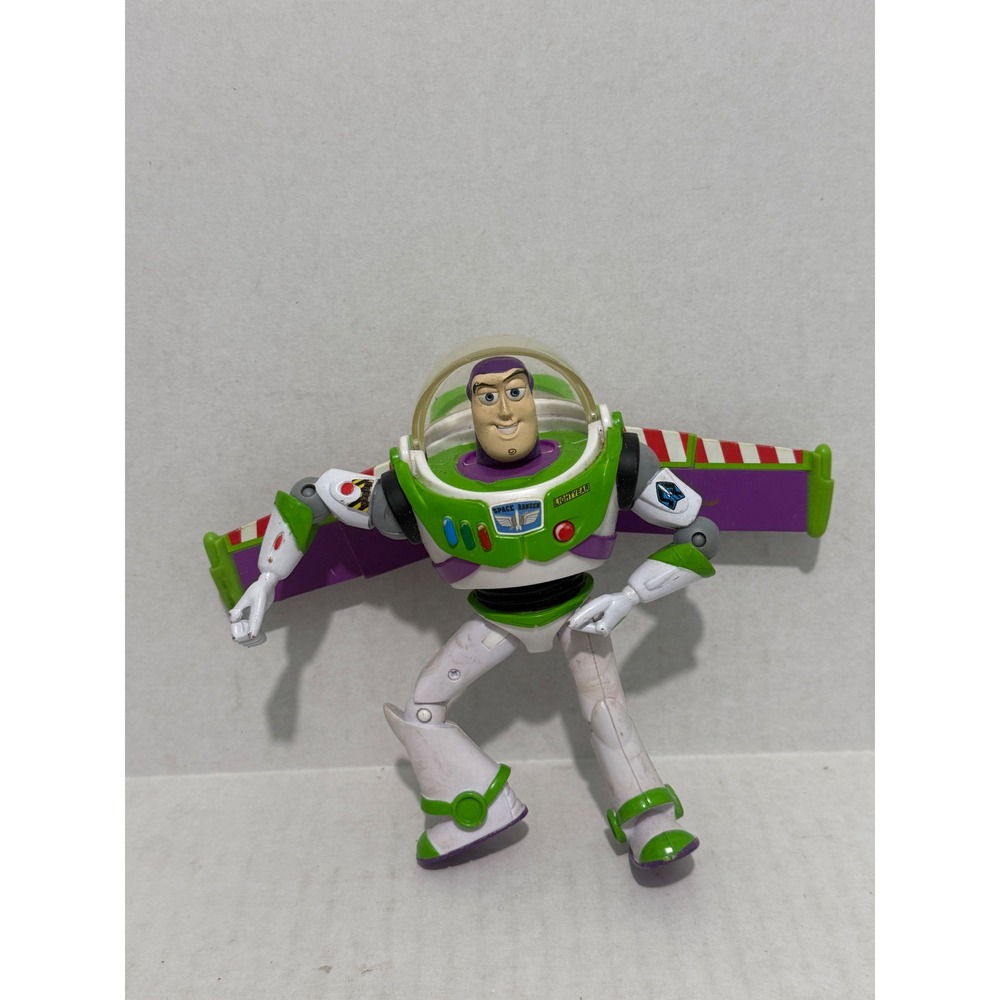 Disney Pixar Buzz Lightyear Action Figure Kids OS White Green Purple P3078